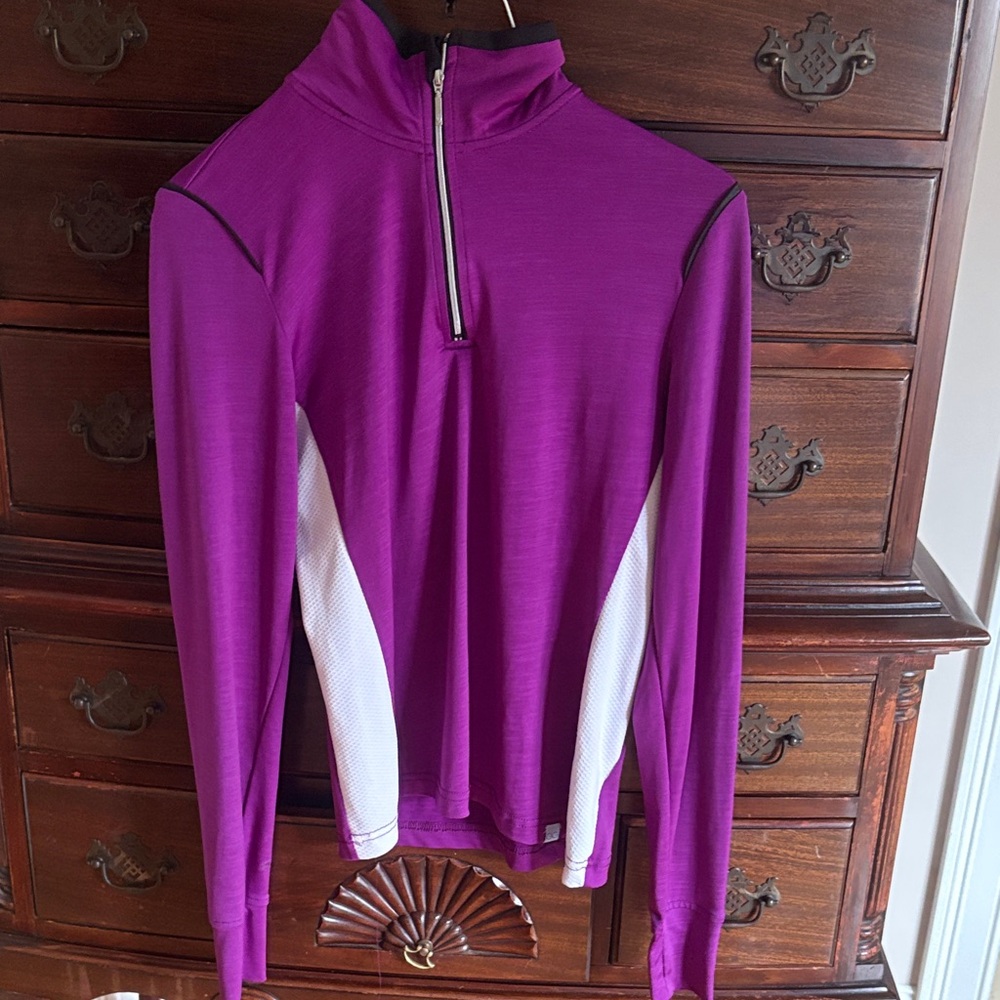 Vibrant Purple Quarter-Zip Pullover